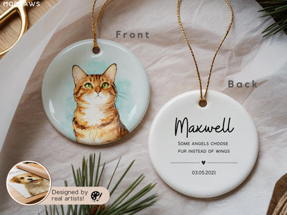 Personalized Pet Watercolor Ornament Using Pet's Photo + Name - Custom Ornament Christmas Dog Ornament Personalized Dog Ornament Custom Dog - product image 5