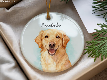 Personalized Pet Watercolor Ornament Using Pet's Photo + Name - Custom Ornament Christmas Dog Ornament Personalized Dog Ornament Custom Dog - product image 13