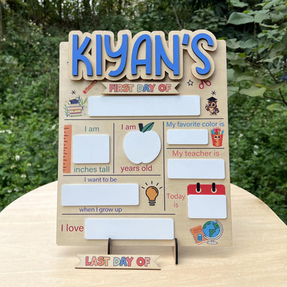 Customizable First and Last Day of School Sign Board, Dry Erase Name Board - product image 2