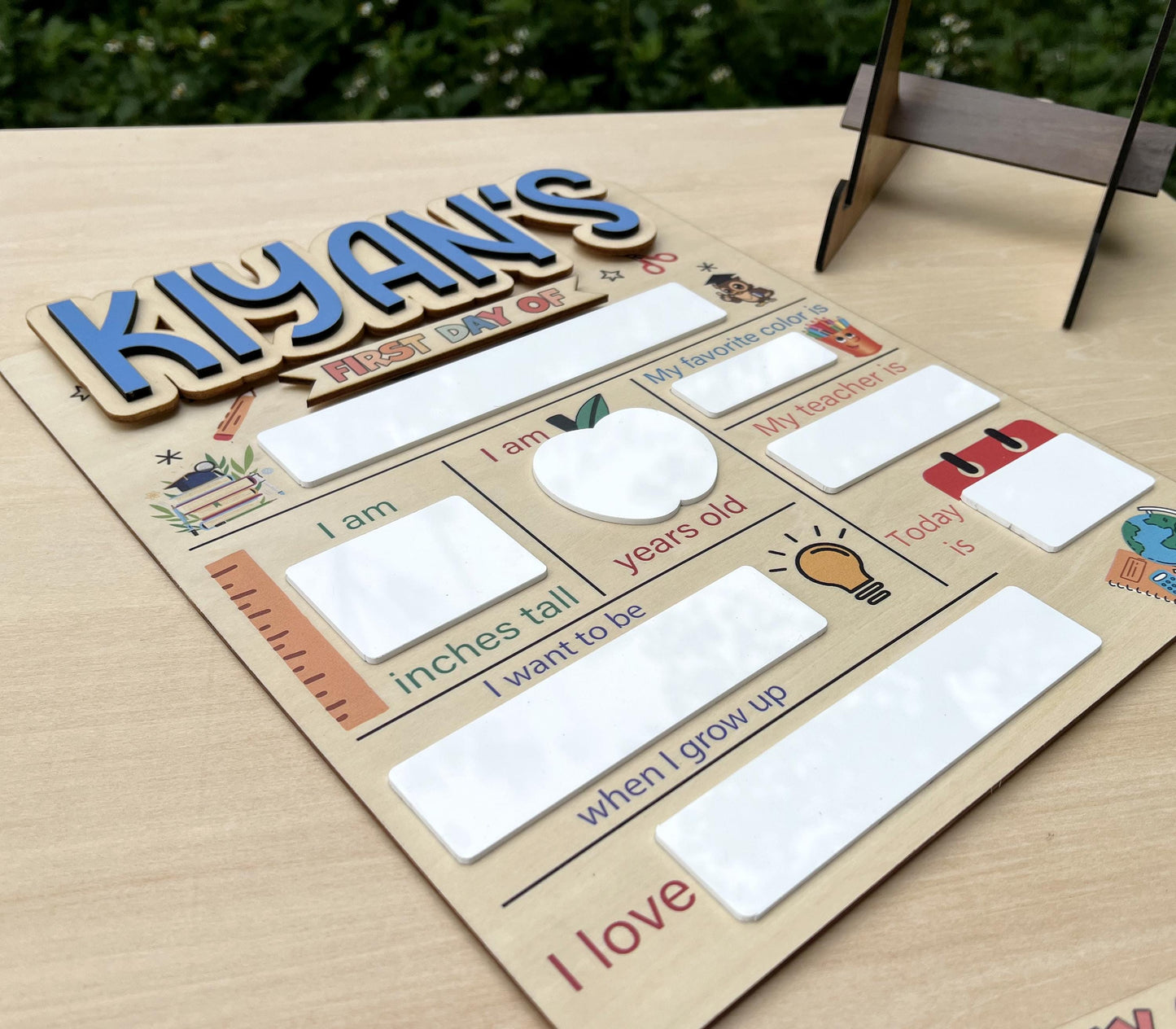 Customizable First and Last Day of School Sign Board, Dry Erase Name Board - product image 9