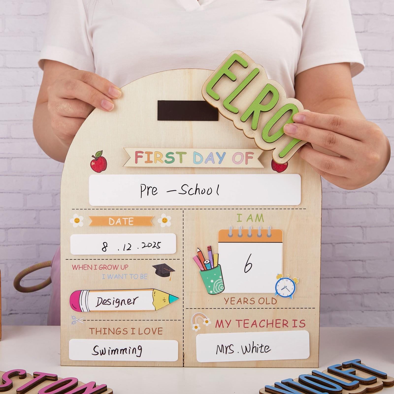 First Day/Last Day Of School Board | Personalised Board | Back to school | School Grade board | Kindy Board | Starting School sign - product image 6