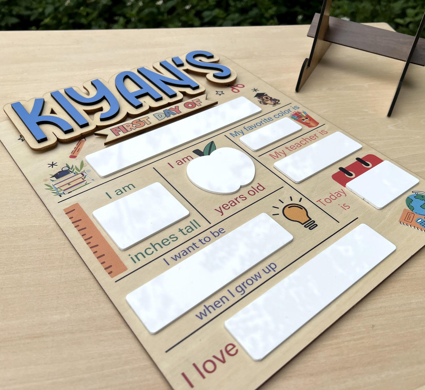 Customizable First and Last Day of School Sign Board, Dry Erase Name Board - product image 8