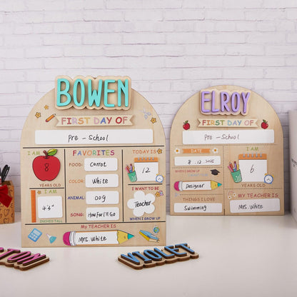 First Day/Last Day Of School Board | Personalised Board | Back to school | School Grade board | Kindy Board | Starting School sign - main product image