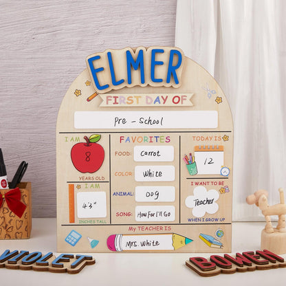 First Day/Last Day Of School Board | Personalised Board | Back to school | School Grade board | Kindy Board | Starting School sign - product image 2
