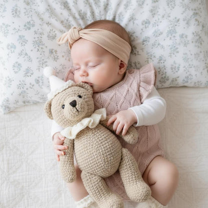 Personalized Crochet Teddy Bear, Handmade Animal Toy, Custom Birthday Baby Gift - product image 4