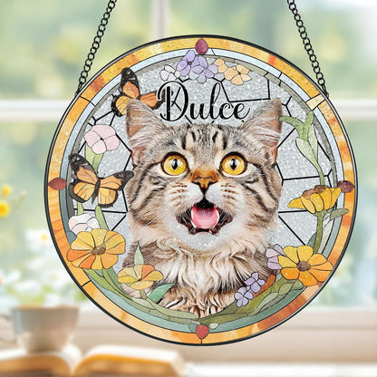 Custom Pet Portrait Suncatcher, Pet Window Hangings, Personalized Stained Glass Pet Memorial, Dog Cat Lover Gifts, Sympathy Gift, Pet Loss - product image 4
