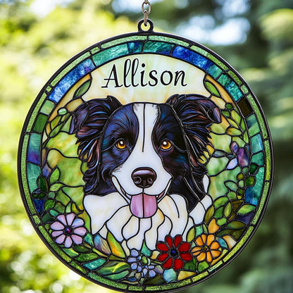 Personalized Pet StainedGlass Suncatcher Window Hanging – Custom Dog Memorial Keepsake– Sympathy Gift for Pet Loss, Remembrance Gift Him Her - product image 2