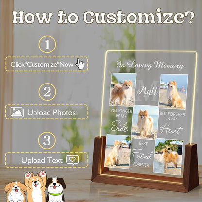 Personalized Pet Memorial Gifts, Custom Acrylic LED Night Light Pet Loss Gifts Cat Pet Memorial Gifts with Pictures, Gifts for Pet Lover - product image 6