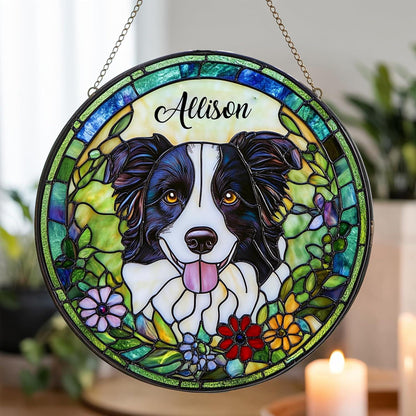 Personalized Pet StainedGlass Suncatcher Window Hanging – Custom Dog Memorial Keepsake– Sympathy Gift for Pet Loss, Remembrance Gift Him Her - product image 3