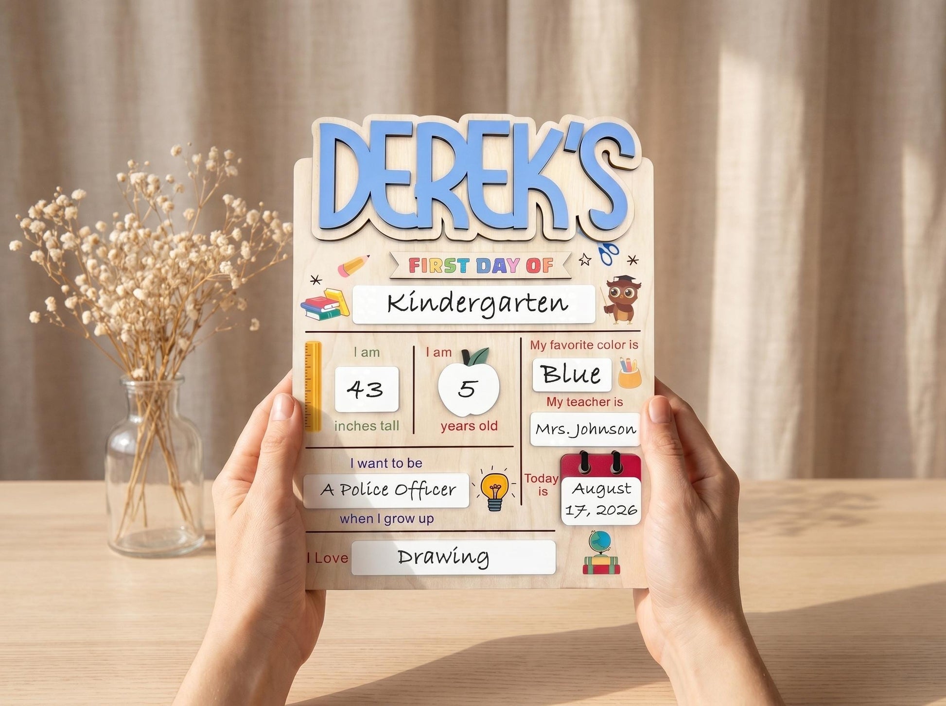 Personalized Back to School Sign, First Day of School Sign, Preschool, Kindergarten 1st Day of School Sign, School Board, Last Day of School - product image 12