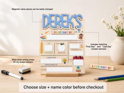 Personalized Back to School Sign, First Day of School Sign, Preschool, Kindergarten 1st Day of School Sign, School Board, Last Day of School - product image 5