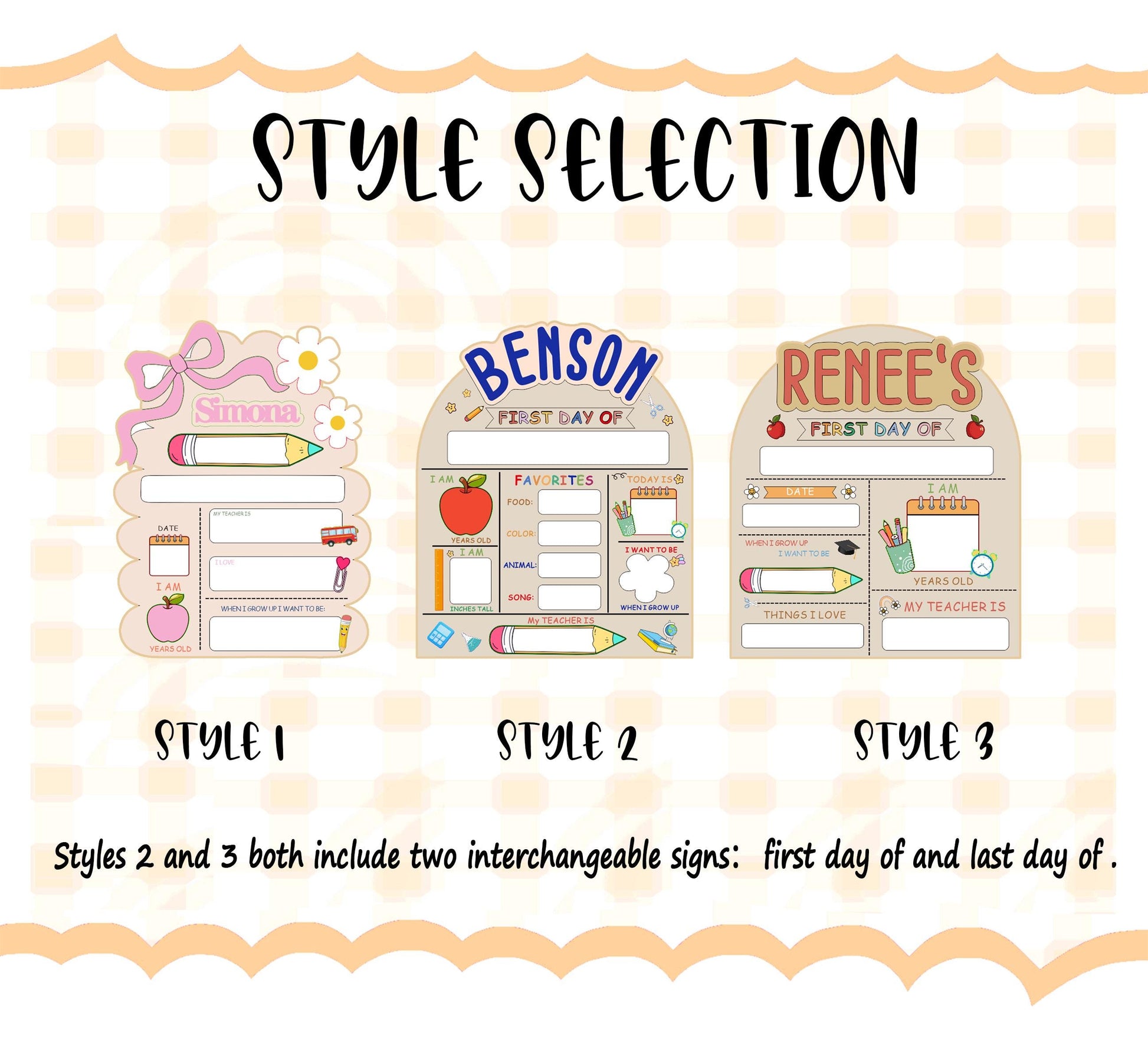 First Day/Last Day Of School Board | Personalised Board | Back to school | School Grade board | Kindy Board | Starting School sign - product image 3