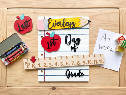 Personalized Back to School Board, Custom First Day of School Sign, Reusable Dry-Erase Board, Preschool Photo Prop, Kindergarten Keepsake - product image 7