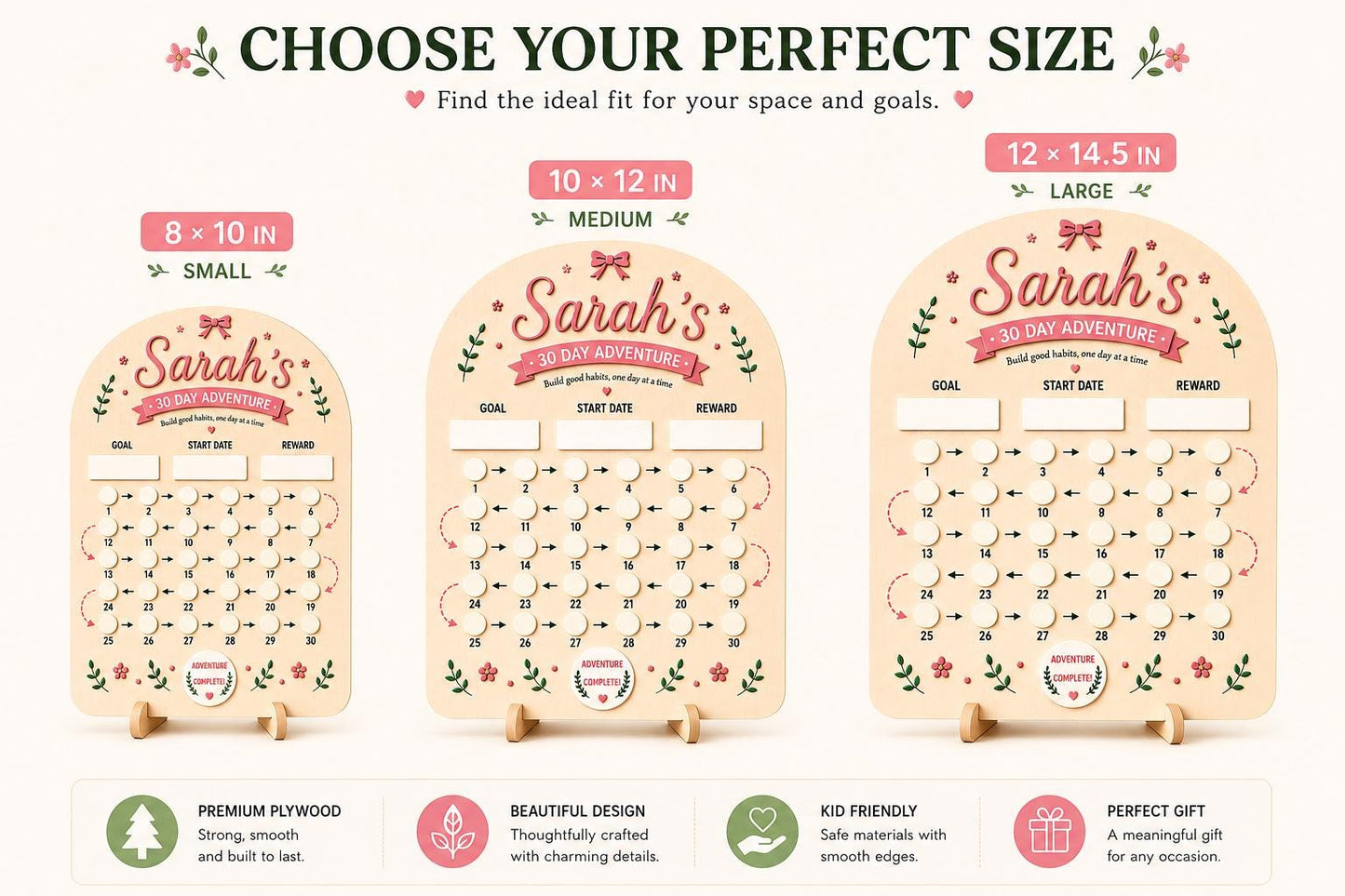 Personalized 30 Day Habit Tracker | Custom Kids Reward Chart | Dry Erase Routine Board | Chore Chart for Kids | Motivation Goal Tracker Gift - product image 6