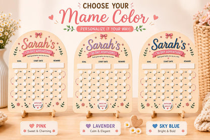 Personalized 30 Day Habit Tracker | Custom Kids Reward Chart | Dry Erase Routine Board | Chore Chart for Kids | Motivation Goal Tracker Gift - product image 7