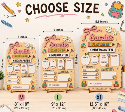 Personalized First Day of School Sign, Custom Kindergarten Milestone Board, Dry Erase School Sign, Back to School Gift for Kids - product image 5