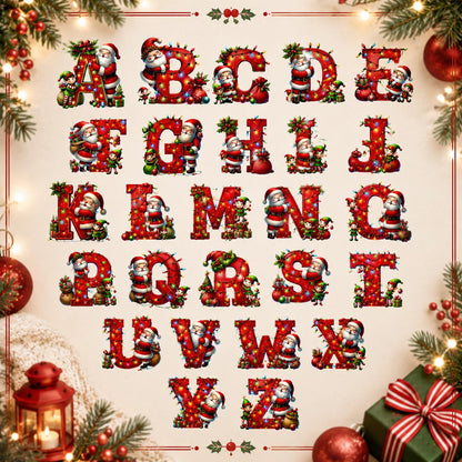Letter Name Ornament, Santa Elf Ornament Personalized Christmas Ornament 2025, Custom Initial ornament, Christmas ornament for kids, Family - product image 11