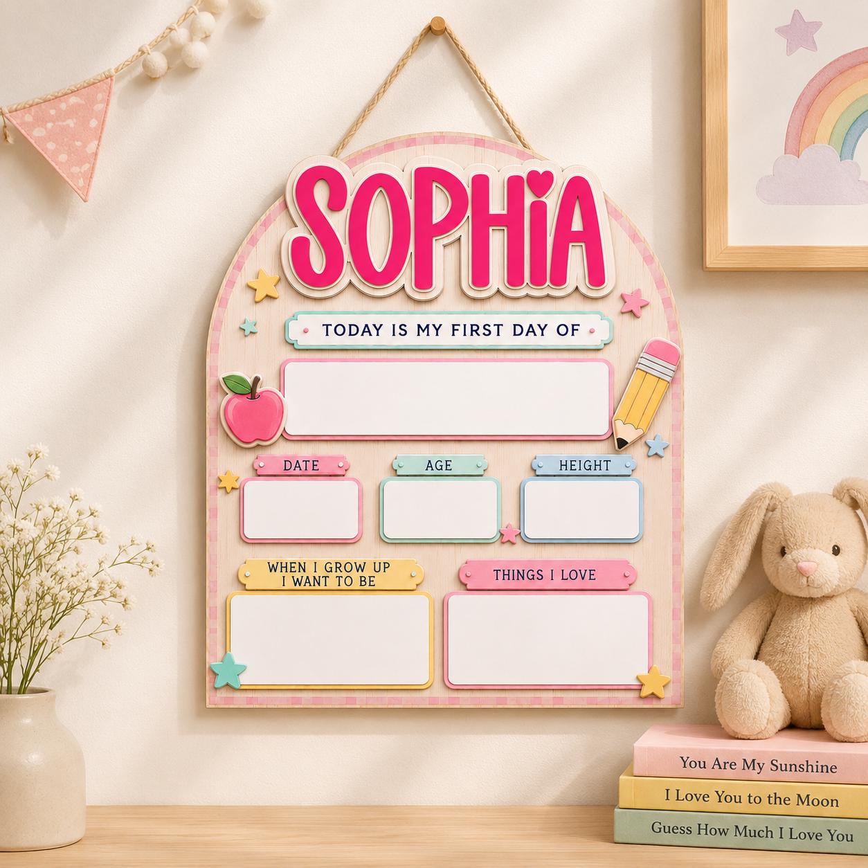 Custom Back to School Sign, First Day of School Board, Preschool Kindergarten Photo Prop, Last Day School Keepsake - product image 6