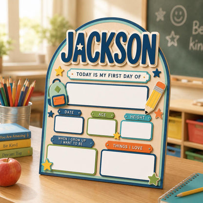 Custom Back to School Sign, First Day of School Board, Preschool Kindergarten Photo Prop, Last Day School Keepsake - product image 13