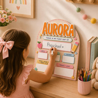 Custom Back to School Sign, First Day of School Board, Preschool Kindergarten Photo Prop, Last Day School Keepsake - product image 9