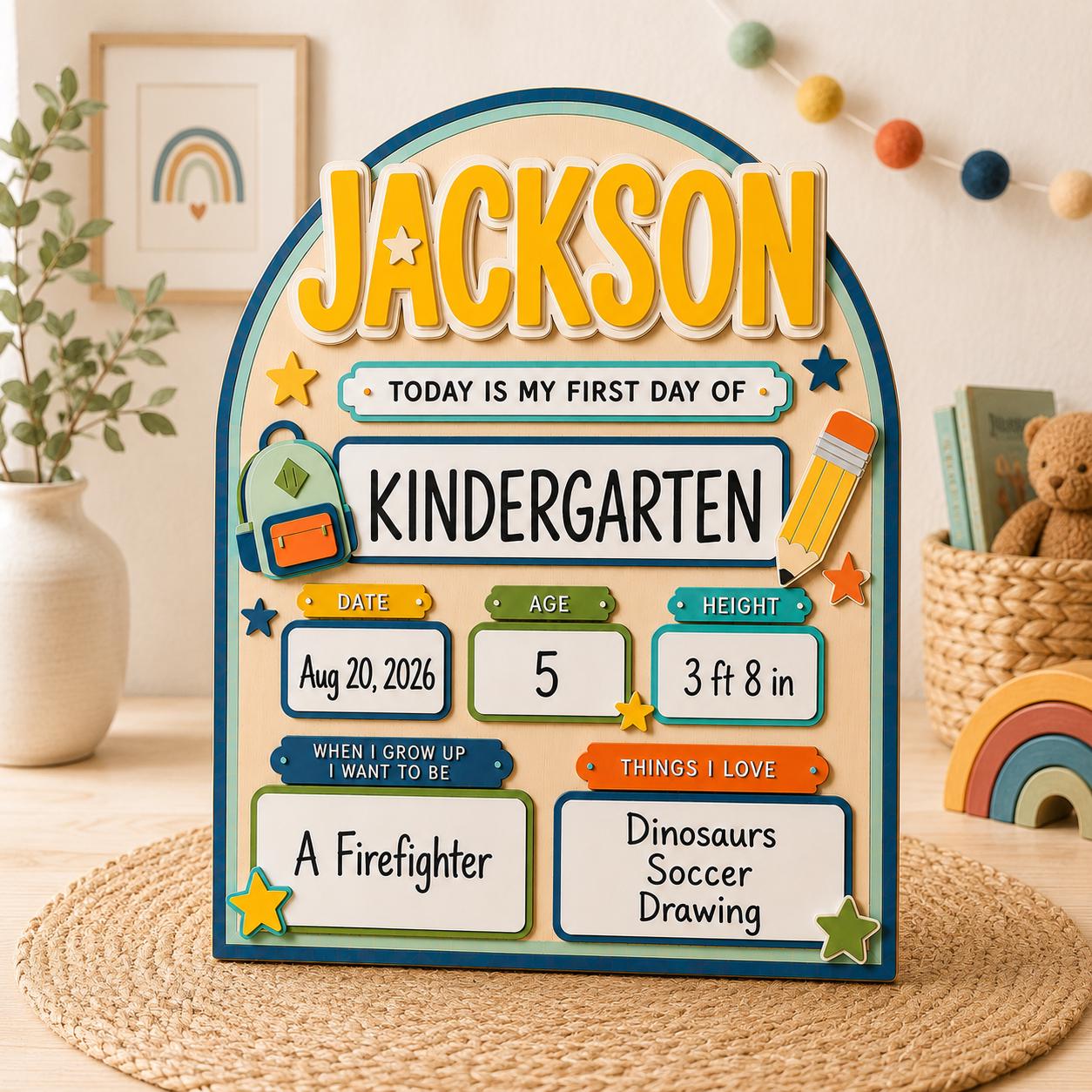 Custom Back to School Sign, First Day of School Board, Preschool Kindergarten Photo Prop, Last Day School Keepsake - product image 11