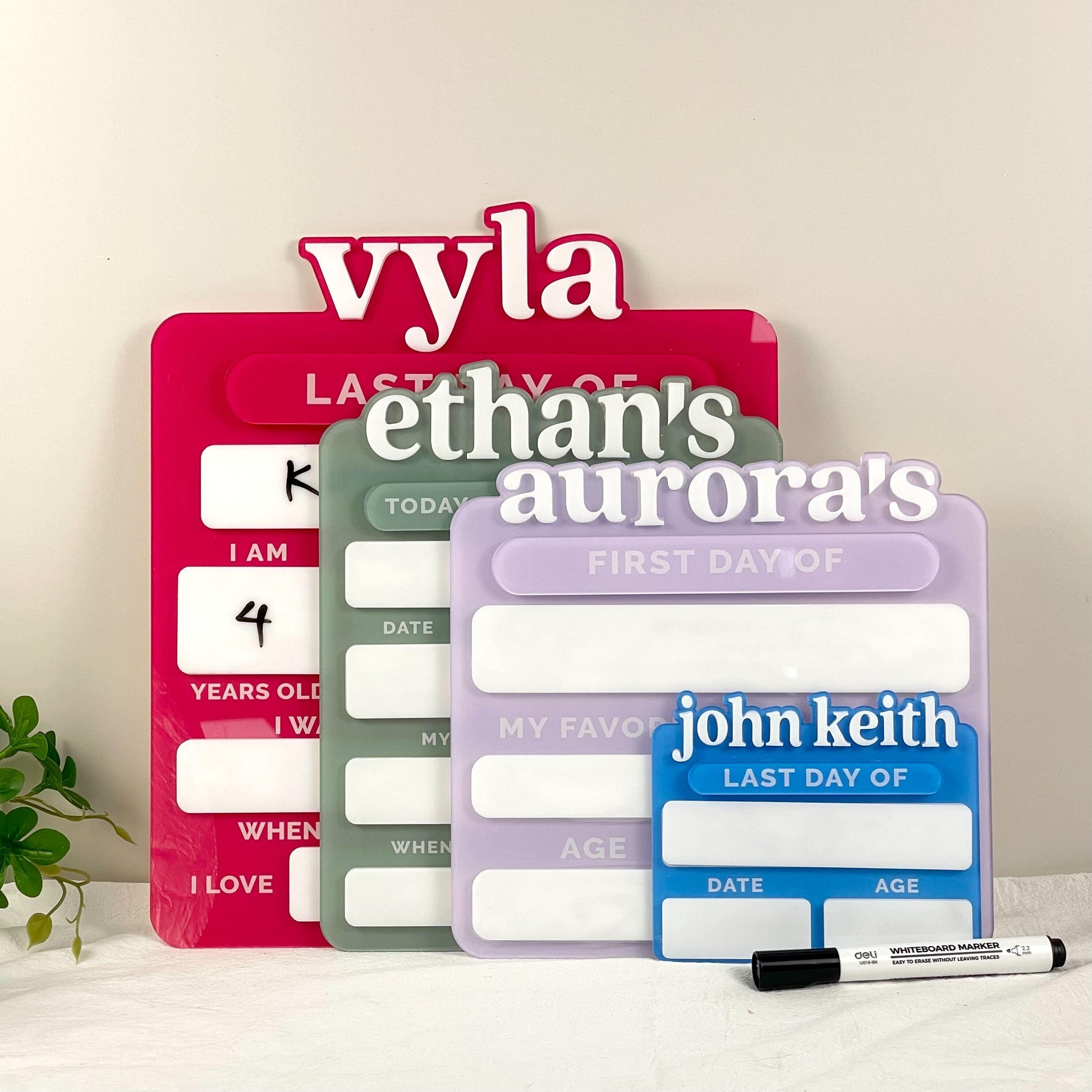 Acrylic First Day of School Sign, Personalized School Sign, Back to Schoo, Photo Prop, Custom First & Last Day School Board, Milestone Sign - product image 2