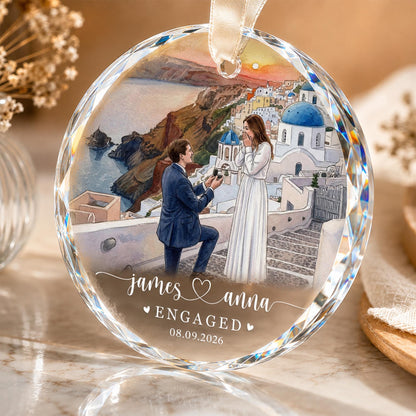 Personalized Engagement Christmas Ornament, 1st Christmas Engaged Ornament, Engagement 2026 Gift, Engaged 2026 Ornament With Photo - product image 16
